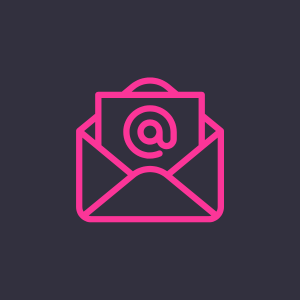 An envelope with the "@" symbol inside it.
