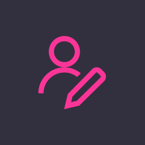 A graphic of a person holding a pencil, symbolizing registration or signing up.