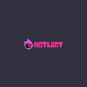 Pink HotLoot Casino logo on a dark grey background.